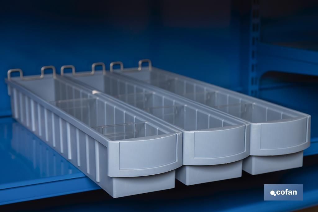 Blue polypropylene storage bin | Different sizes to choose from | Suitable for shop counters and shelves - Cofan