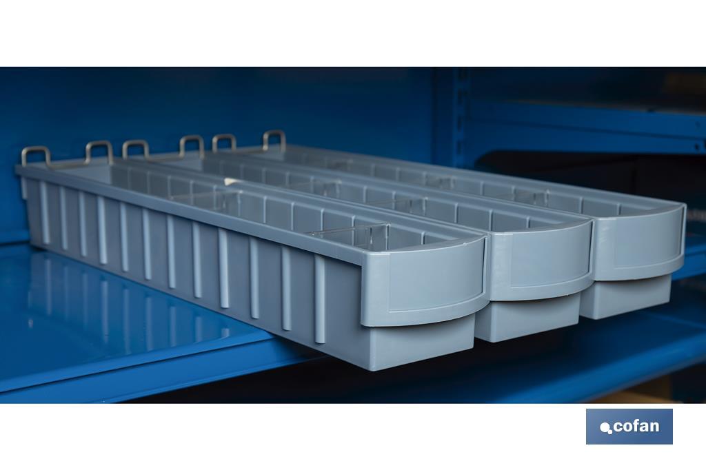 Blue polypropylene storage bin | Different sizes to choose from | Suitable for shop counters and shelves - Cofan