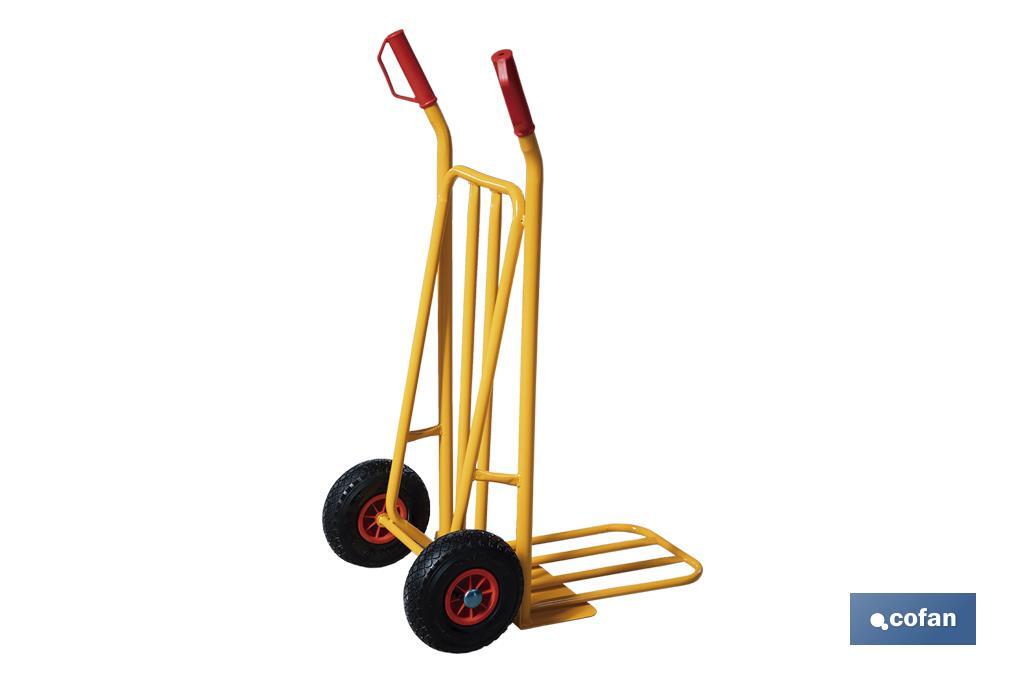 Folding sack truck with large toe plate | Load capacity: 300kg | Weight: 12kg | Size: 1,160 x 510 x 780mm - Cofan