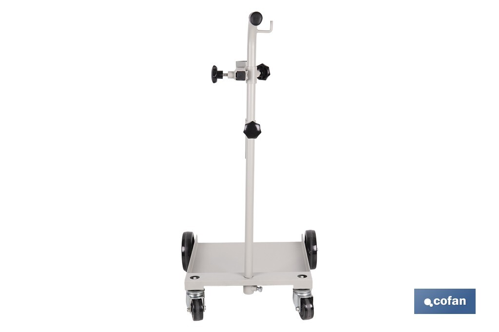 Carretilla portabidones | Ruedas de poliuretano con rodamientos y nylon | Mango acolchado | Ideal para talleres e industria | Adecuada para bidones de 60 litros - Cofan