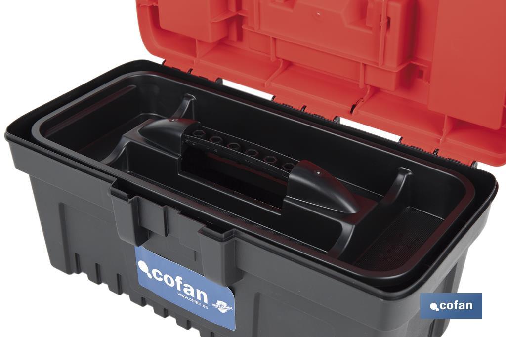 Caixa de ferramentas semi-profissional com fechos ABS | Disponível em vários tamanhos - Cofan