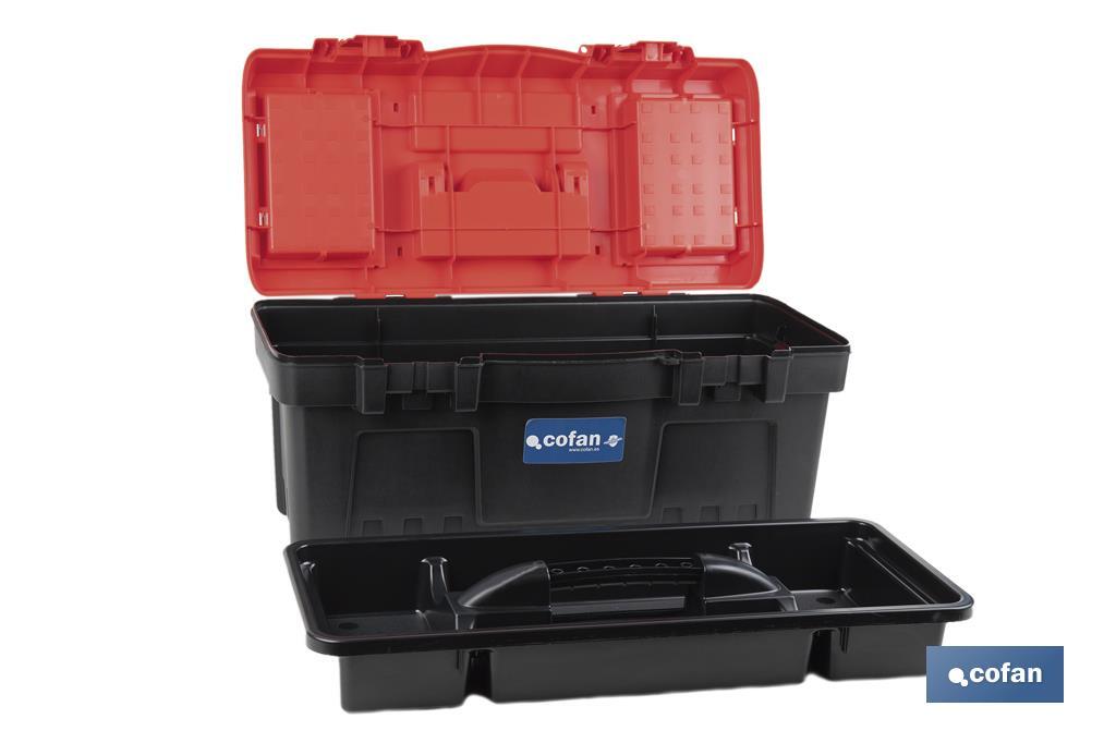 Caixa de ferramentas semi-profissional com fechos ABS | Disponível em vários tamanhos - Cofan