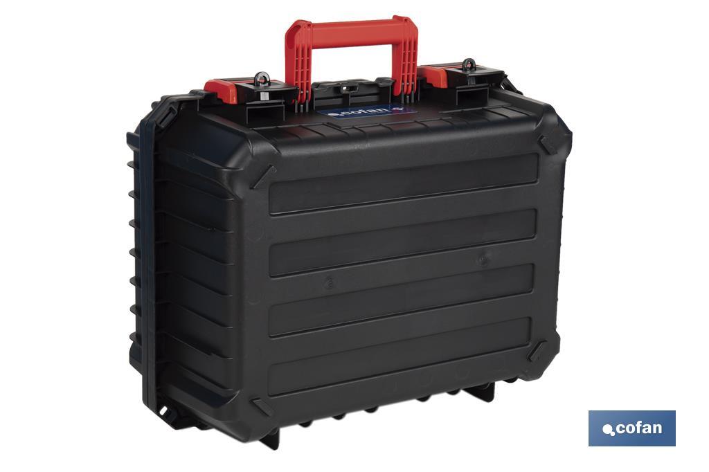 Carrying case with ABS latches, 2 handles and padded foam | Size: 44.5 x 36 x 21.6cm - Cofan