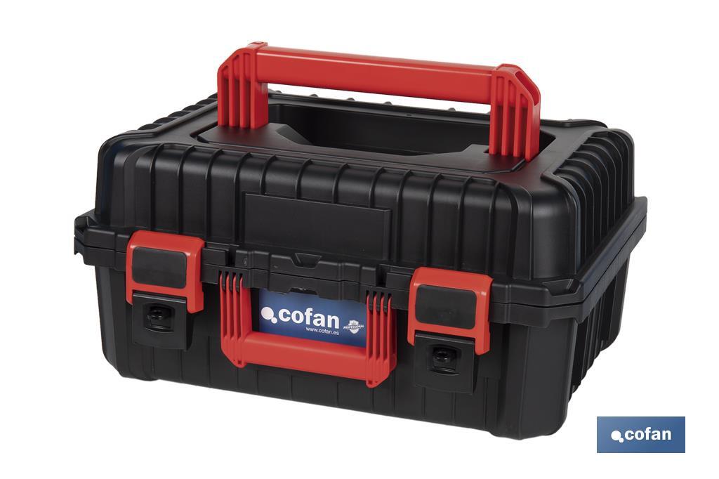 Carrying case with ABS latches, 2 handles and padded foam | Size: 44.5 x 36 x 21.6cm - Cofan