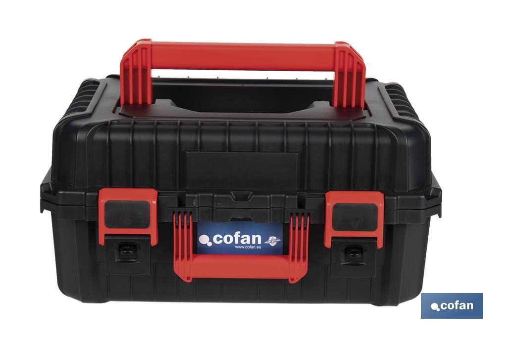 Carrying case with ABS latches, 2 handles and padded foam | Size: 44.5 x 36 x 21.6cm - Cofan