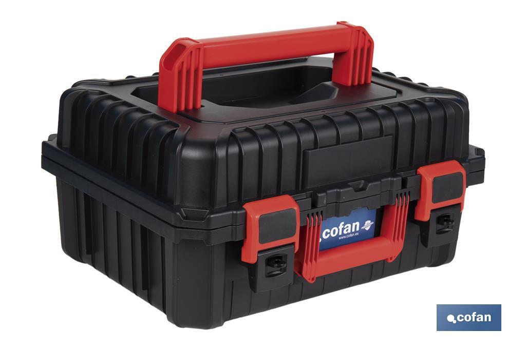 Carrying case with ABS latches, 2 handles and padded foam | Size: 44.5 x 36 x 21.6cm - Cofan