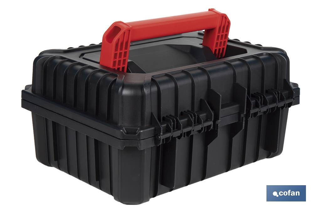 Carrying case with ABS latches, 2 handles and padded foam | Size: 44.5 x 36 x 21.6cm - Cofan
