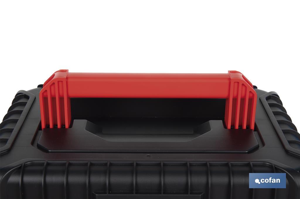 Carrying case with ABS latches, 2 handles and padded foam | Size: 44.5 x 36 x 21.6cm - Cofan