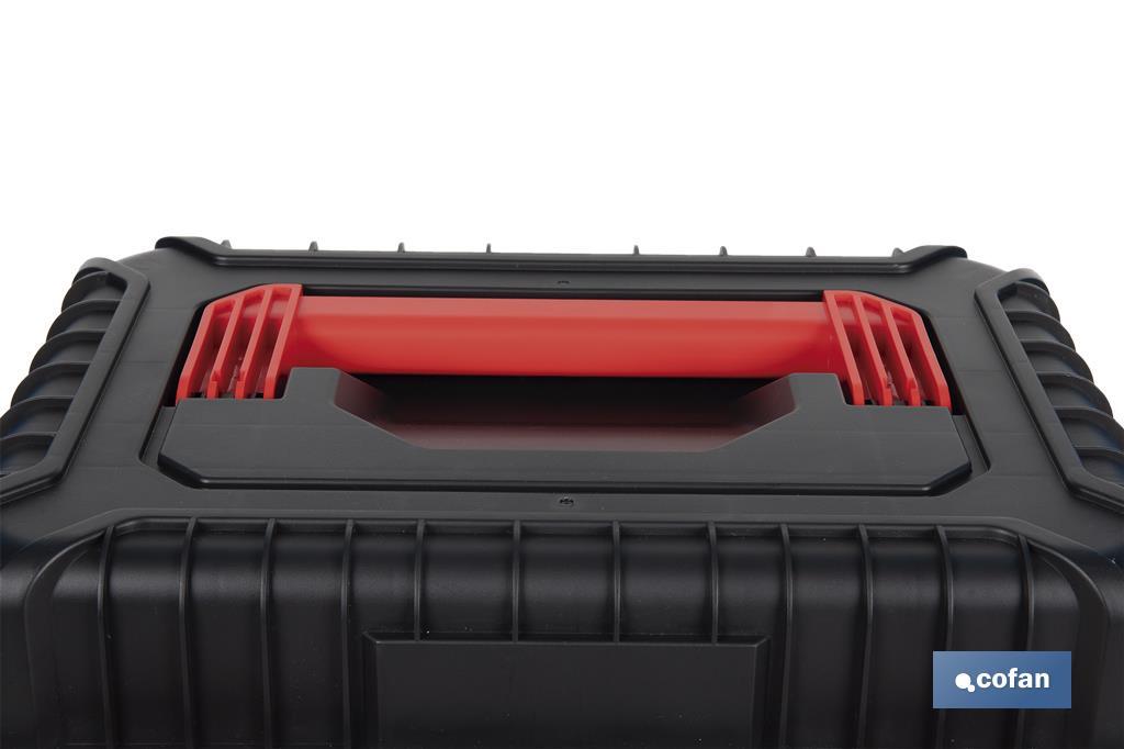 Carrying case with ABS latches, 2 handles and padded foam | Size: 44.5 x 36 x 21.6cm - Cofan