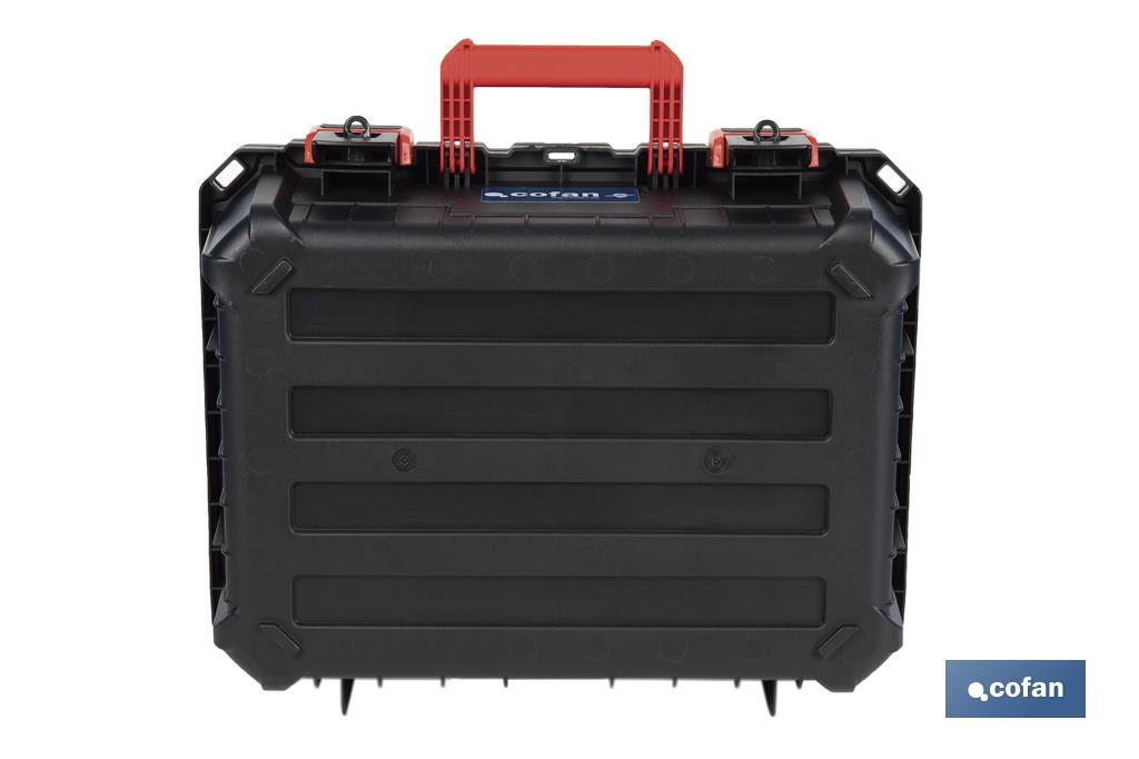 Carrying case with ABS latches, 2 handles and padded foam | Size: 44.5 x 36 x 21.6cm - Cofan