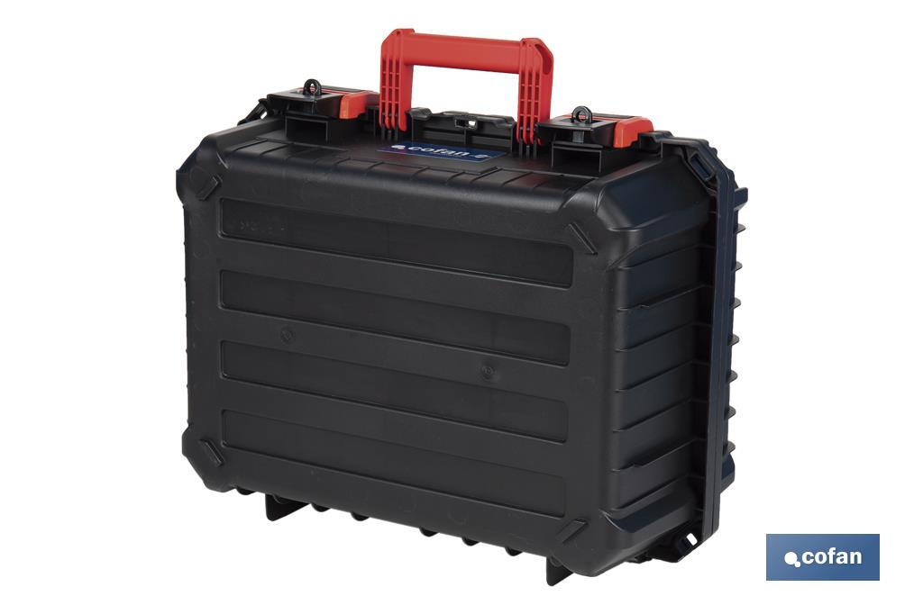 Carrying case with ABS latches, 2 handles and padded foam | Size: 44.5 x 36 x 21.6cm - Cofan