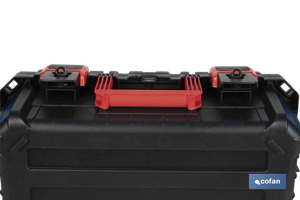 Carrying case with ABS latches, 2 handles and padded foam | Size: 44.5 x 36 x 21.6cm - Cofan
