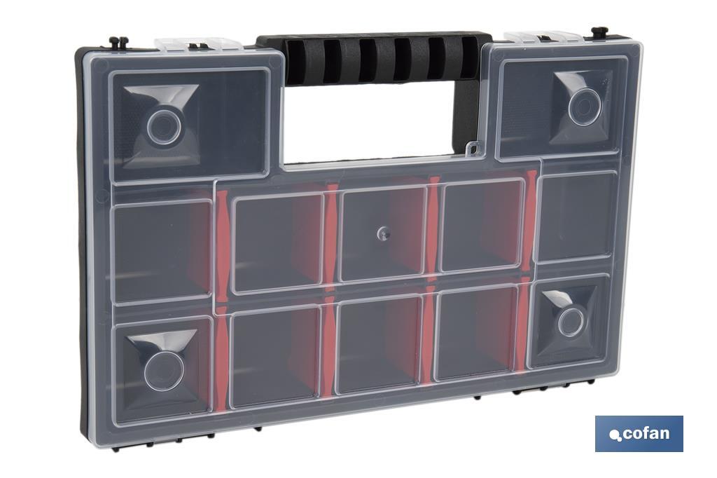 Estojo organizador de ferramentas com compartimentos para peças pequenas | Disponível em três tamanhos diferentes - Cofan