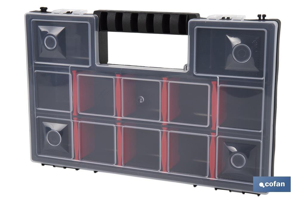 Estojo organizador de ferramentas com compartimentos para peças pequenas | Disponível em três tamanhos diferentes - Cofan