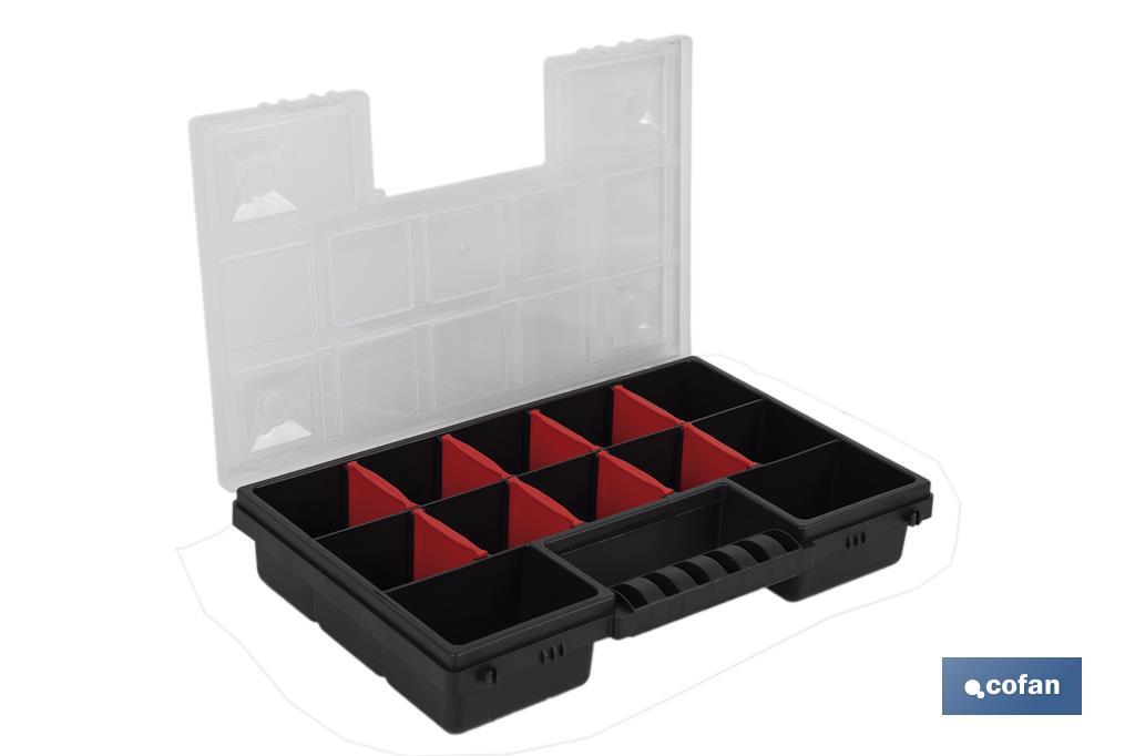 Estojo organizador de ferramentas com compartimentos para peças pequenas | Disponível em três tamanhos diferentes - Cofan
