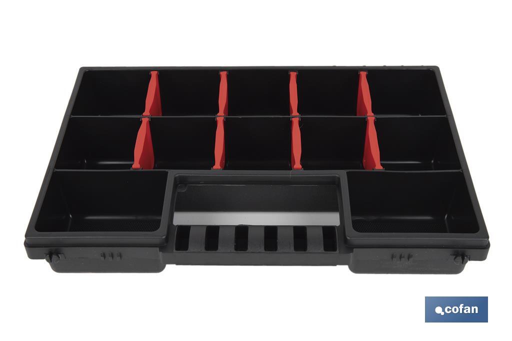 Estojo organizador de ferramentas com compartimentos para peças pequenas | Disponível em três tamanhos diferentes - Cofan