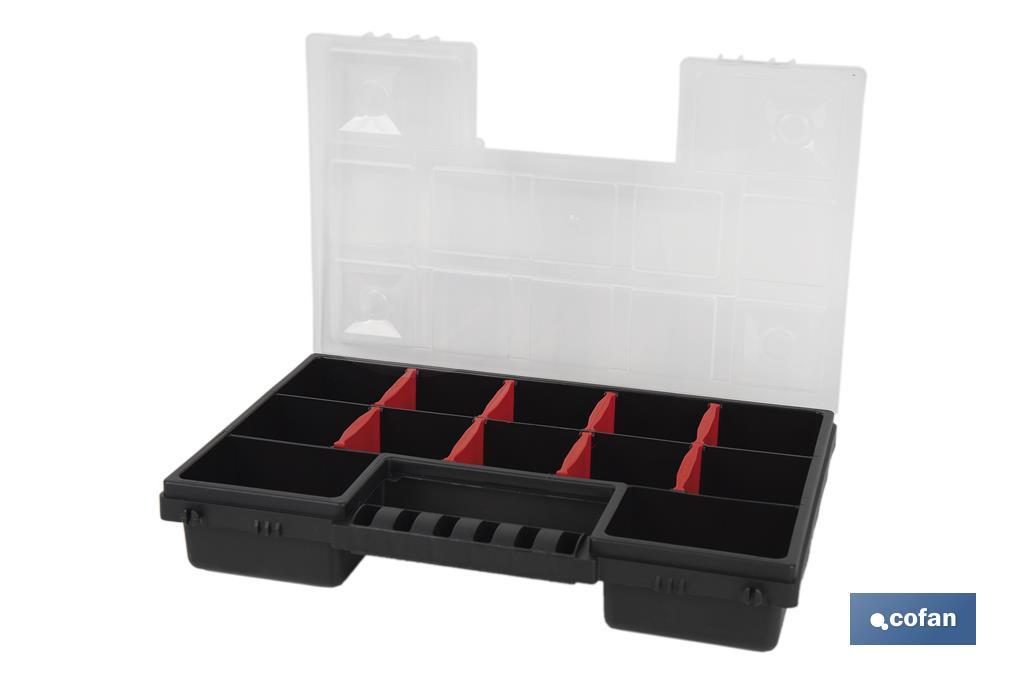 Estojo organizador de ferramentas com compartimentos para peças pequenas | Disponível em três tamanhos diferentes - Cofan