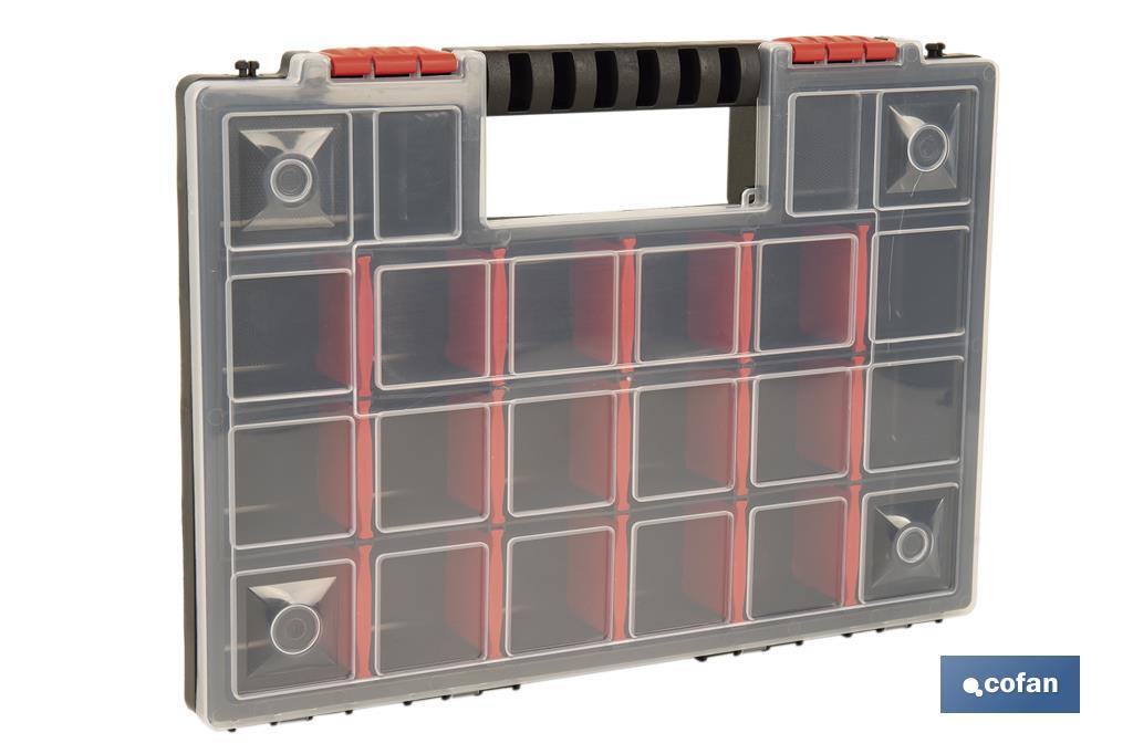 Estojo organizador de ferramentas com compartimentos para peças pequenas | Disponível em três tamanhos diferentes - Cofan