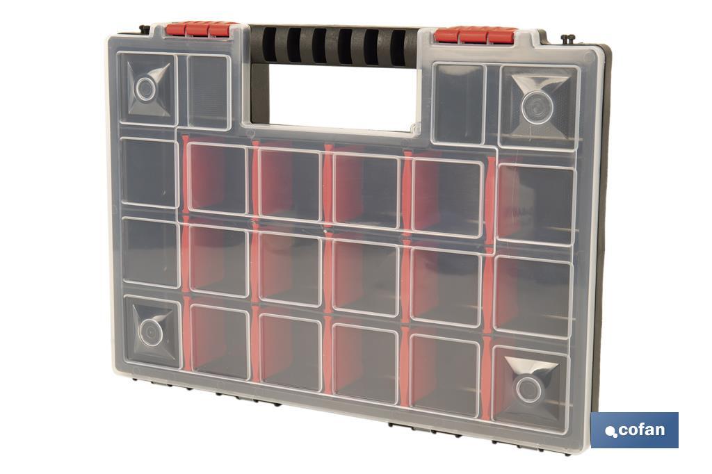 Estojo organizador de ferramentas com compartimentos para peças pequenas | Disponível em três tamanhos diferentes - Cofan