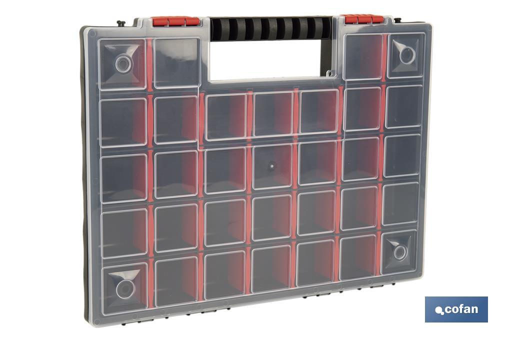 Estojo organizador de ferramentas com compartimentos para peças pequenas | Disponível em três tamanhos diferentes - Cofan