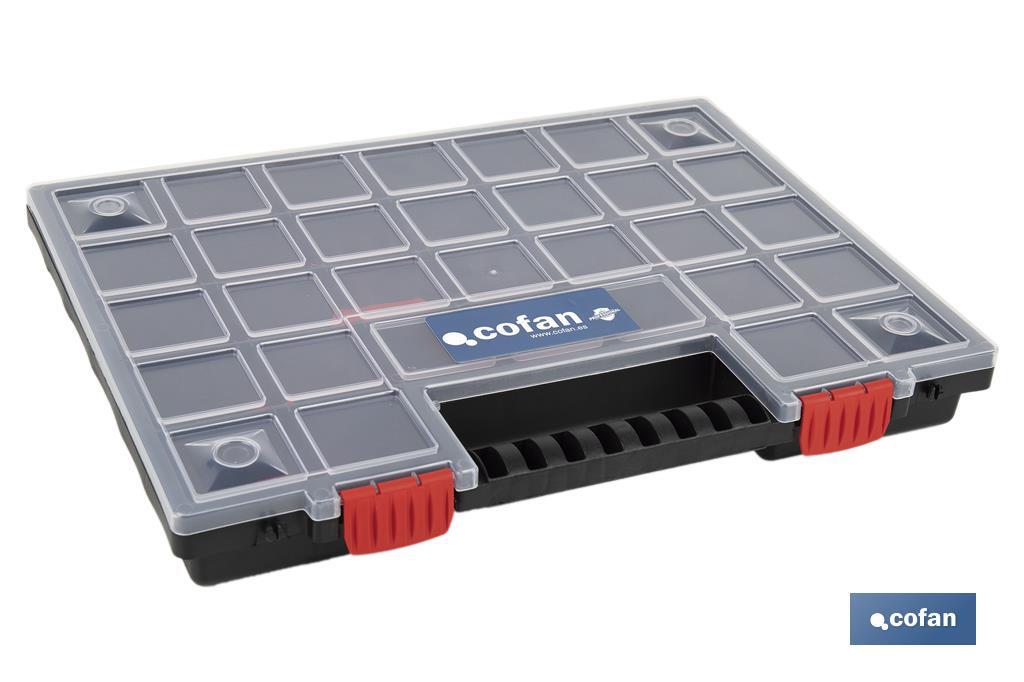 Estojo organizador de ferramentas com compartimentos para peças pequenas | Disponível em três tamanhos diferentes - Cofan
