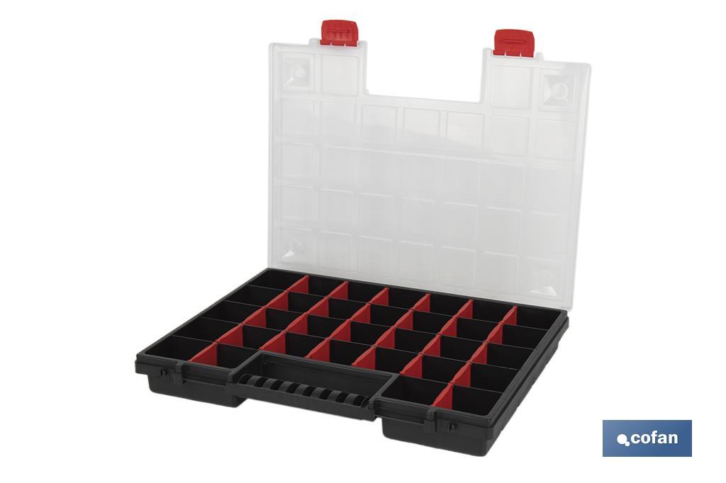 Estojo organizador de ferramentas com compartimentos para peças pequenas | Disponível em três tamanhos diferentes - Cofan