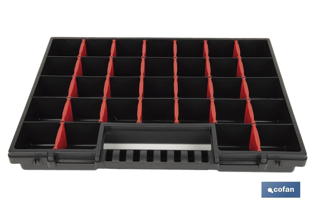 Estojo organizador de ferramentas com compartimentos para peças pequenas | Disponível em três tamanhos diferentes - Cofan