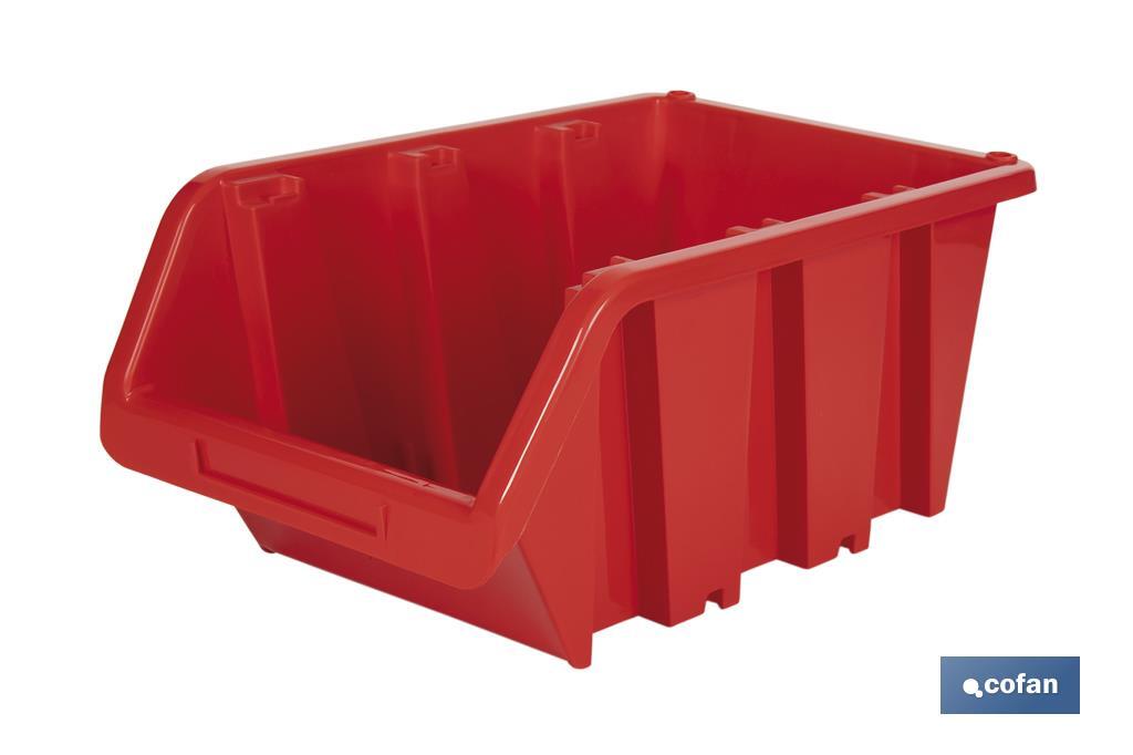 Gaveta vermelha empilhável | Facilita o acesso cómodo aos produtos | Disponível em vários tamanhos e capacidades - Cofan