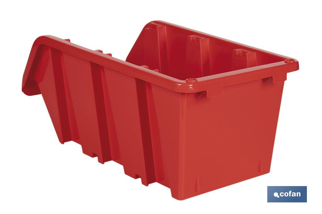 Gaveta vermelha empilhável | Facilita o acesso cómodo aos produtos | Disponível em vários tamanhos e capacidades - Cofan