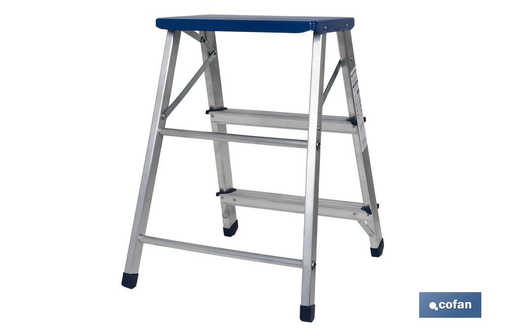 3-Step folding step stool | Material: aluminium | Maximum load: 150 kilos - Cofan