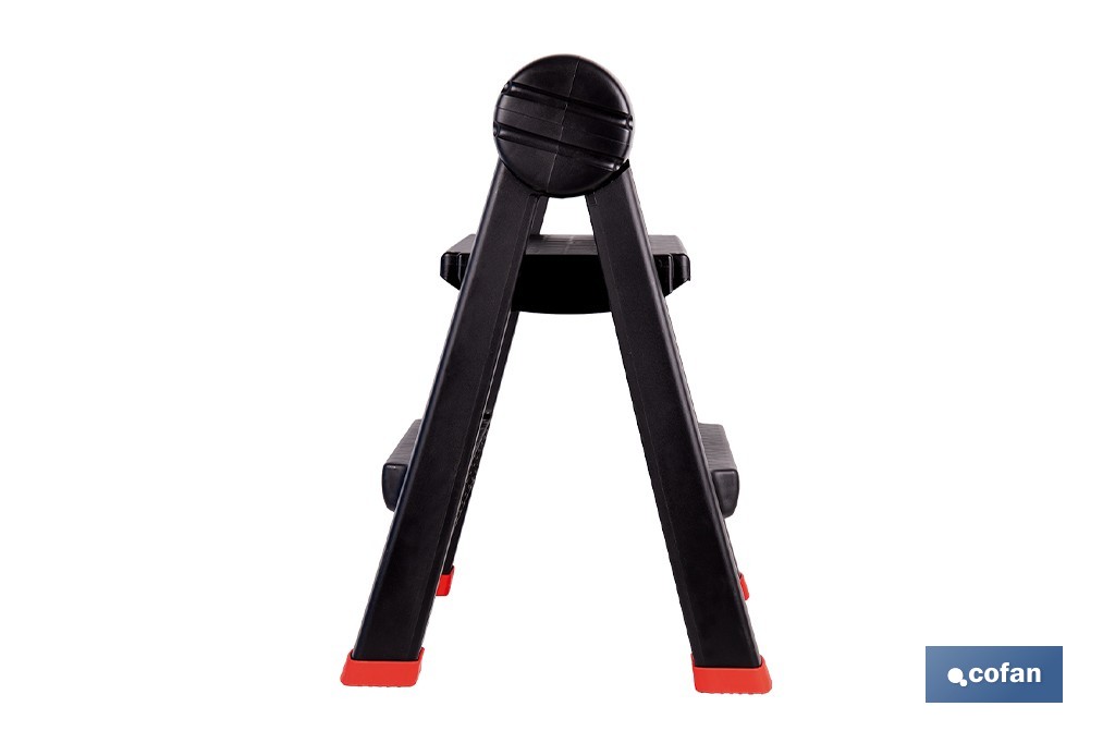 Escalera plegable de 2 peldaños | Superficie antideslizante | Compacta y segura | Carga de hasta 150 kg | Material: PP - Cofan