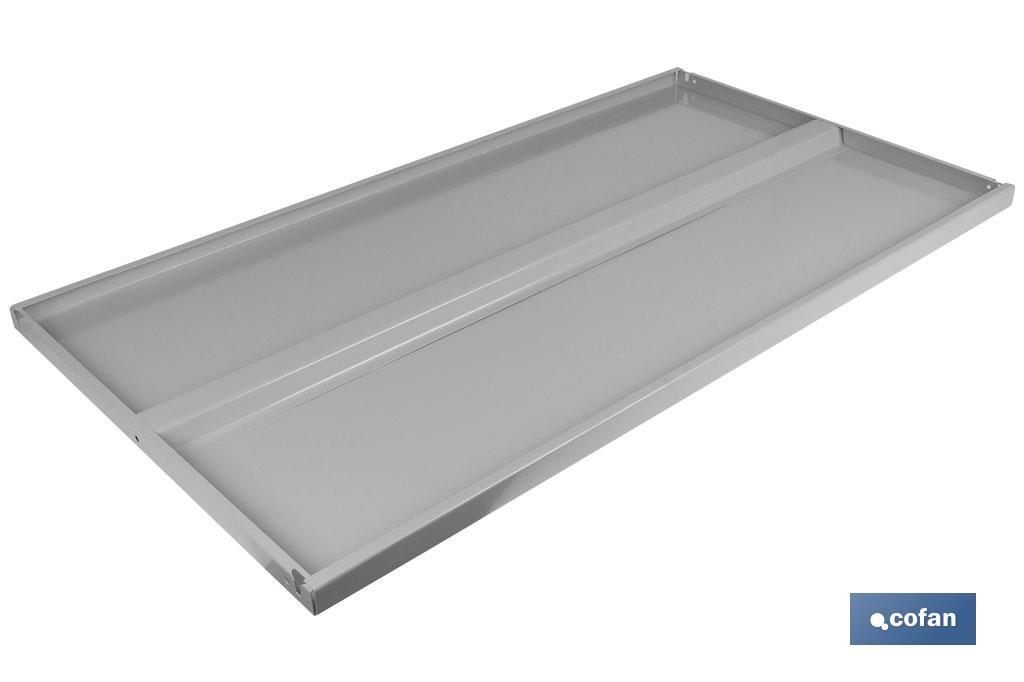 Bandeja para estanterías sin tornillos con refuerzos | En medidas de 690 x 500/600 mm y 930 x 500/600 mm - Cofan