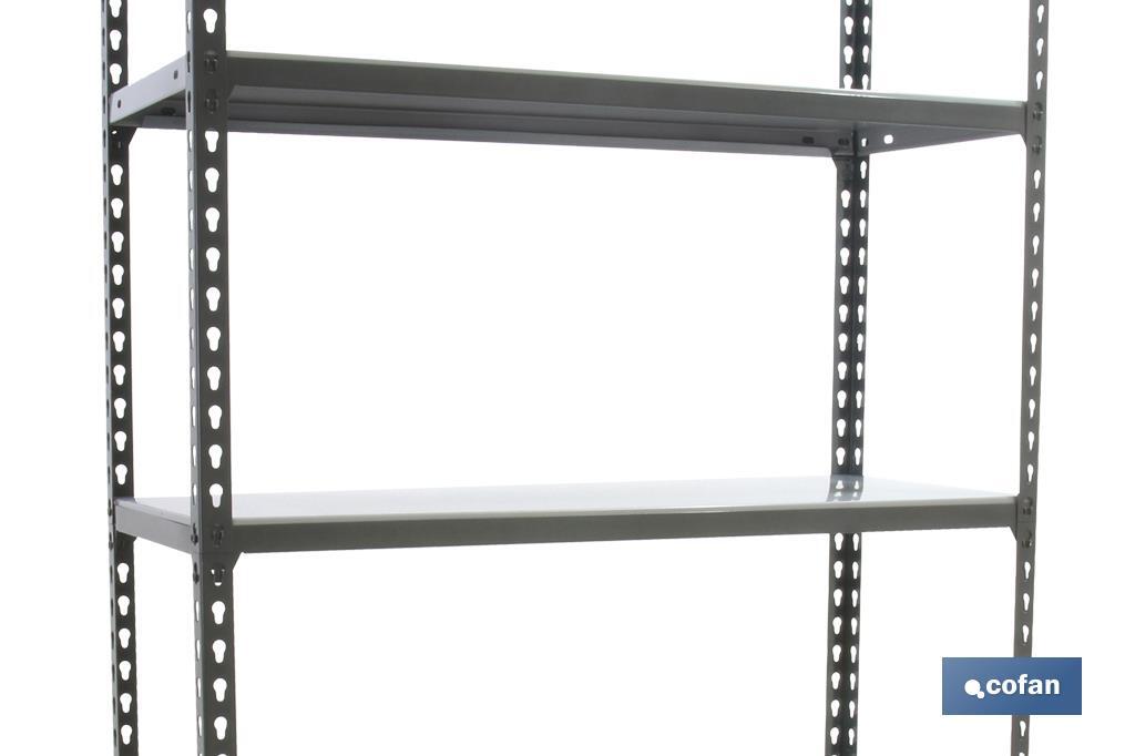 Steel shelving unit | Anthracite | Available with 5 tiers | Galvanised steel | Size: 1,800 X 900 X 400MM - Cofan