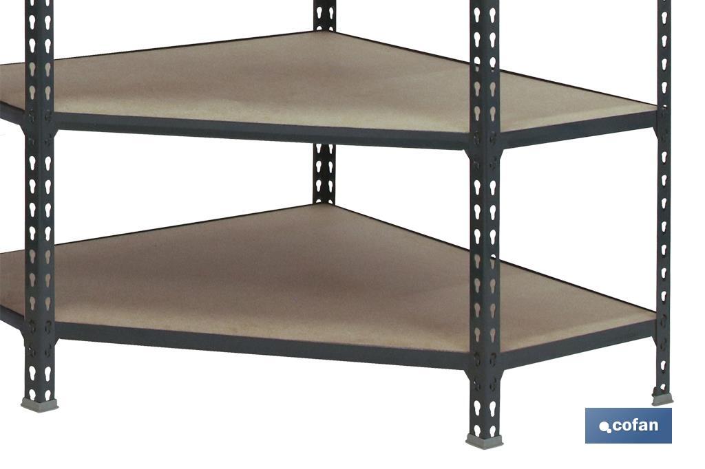 Corner shelving unit Steel Anthracite Available with 5