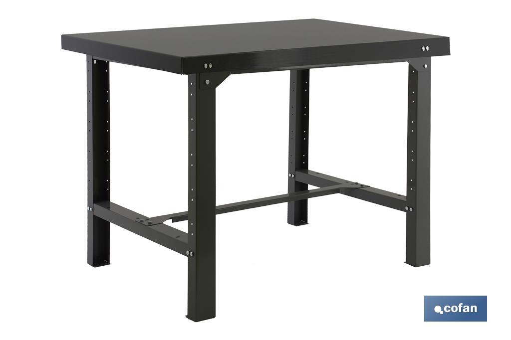 Table de travail en acier | Convient pour atelier et garage | Couleur anthracite | Dimensions : 120 x 73 cm - Cofan