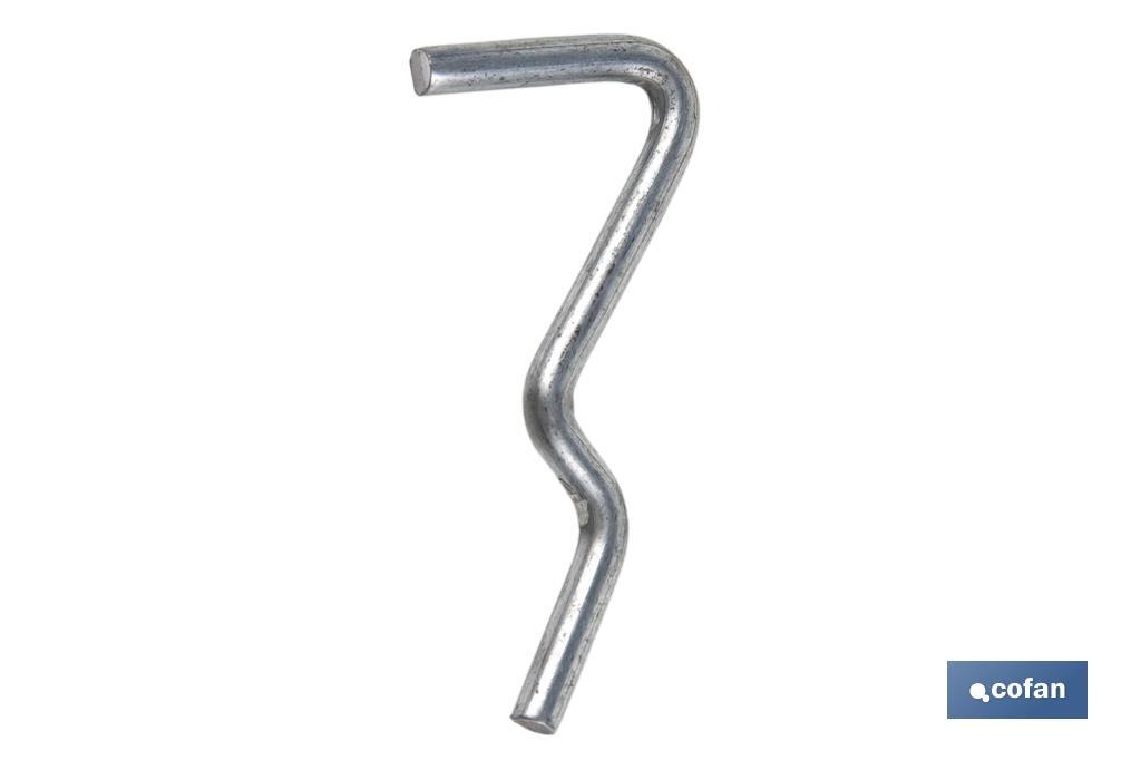 Set of 10 single pegboard hooks | Suitable for perforate tool panels | Available in various sizes | Material: Zinc-plated steel - Cofan