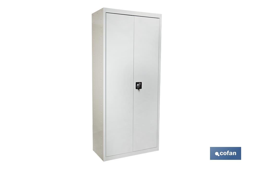 Multi-purpose cupboard | Accessory with 2 doors and 4 shelves | Material: steel | Sizes: 180 x 80 x 40cm - Cofan