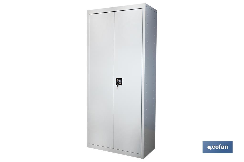 Multi-purpose cupboard | Accessory with 2 doors and 4 shelves | Material: steel | Sizes: 180 x 80 x 40cm - Cofan