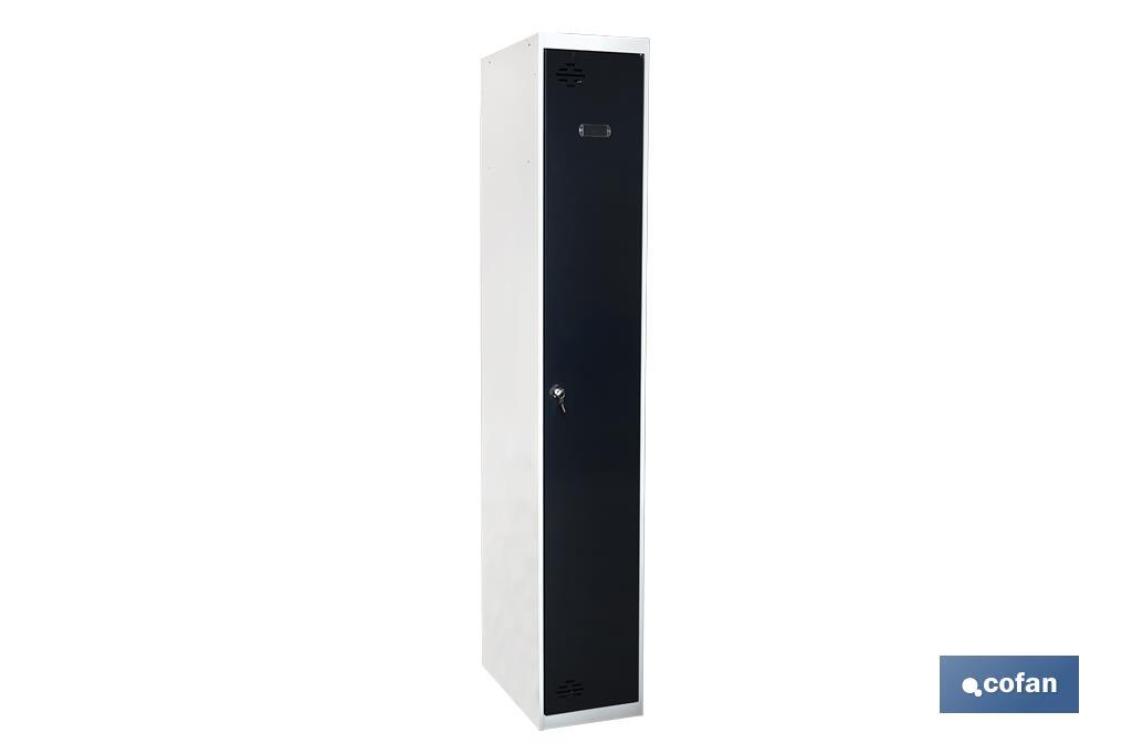 Initial single-door locker | Steel | Colour: grey | Size: 180 x 30 x 50cm - Cofan