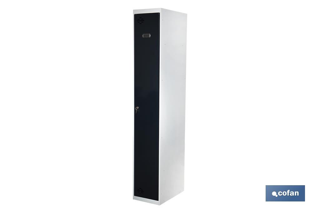 Initial single-door locker | Steel | Colour: grey | Size: 180 x 30 x 50cm - Cofan