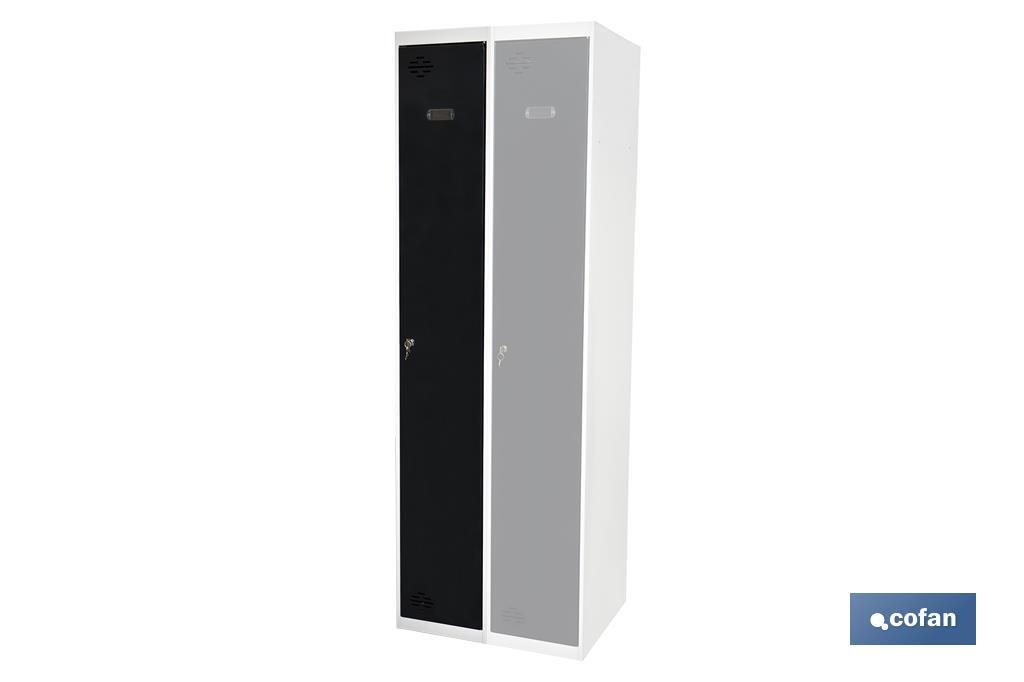 Initial single-door locker | Steel | Colour: grey | Size: 180 x 30 x 50cm - Cofan