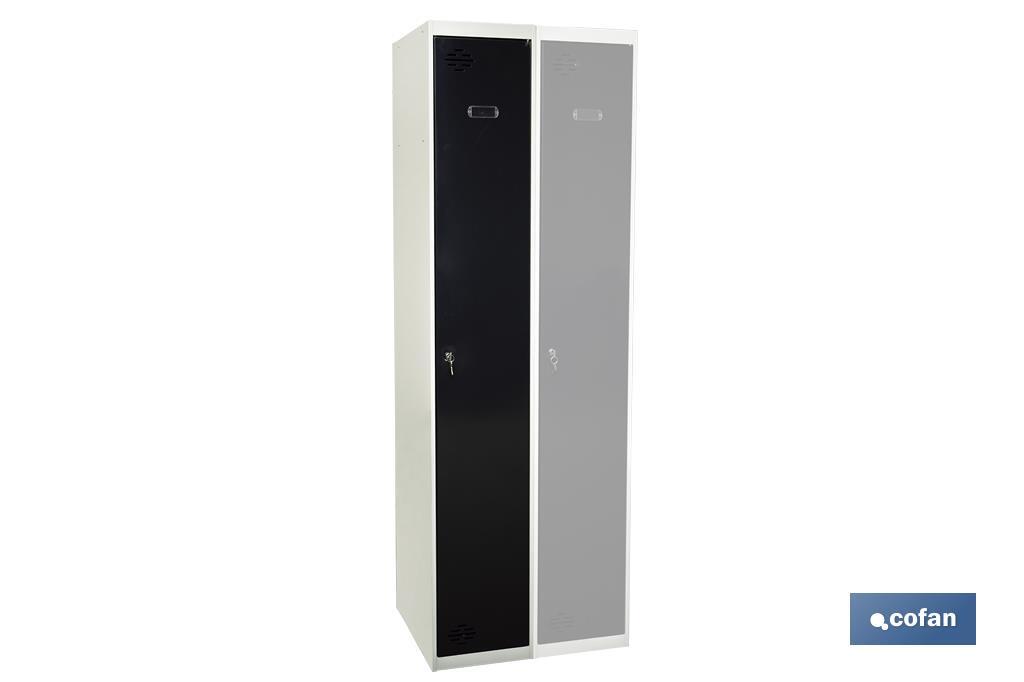 Initial single-door locker | Steel | Colour: grey | Size: 180 x 30 x 50cm - Cofan