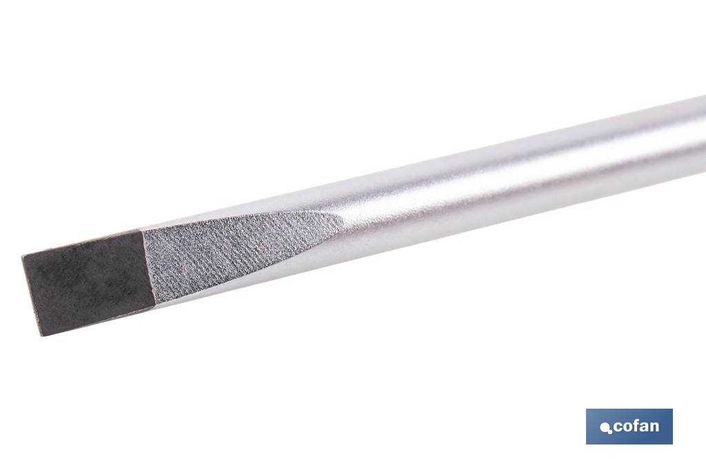Destornillador plano electricista DIN 5265 modelo Gripforce | Punta magnética y mango antideslizante | Disponible en diferentes tamaños - Cofan