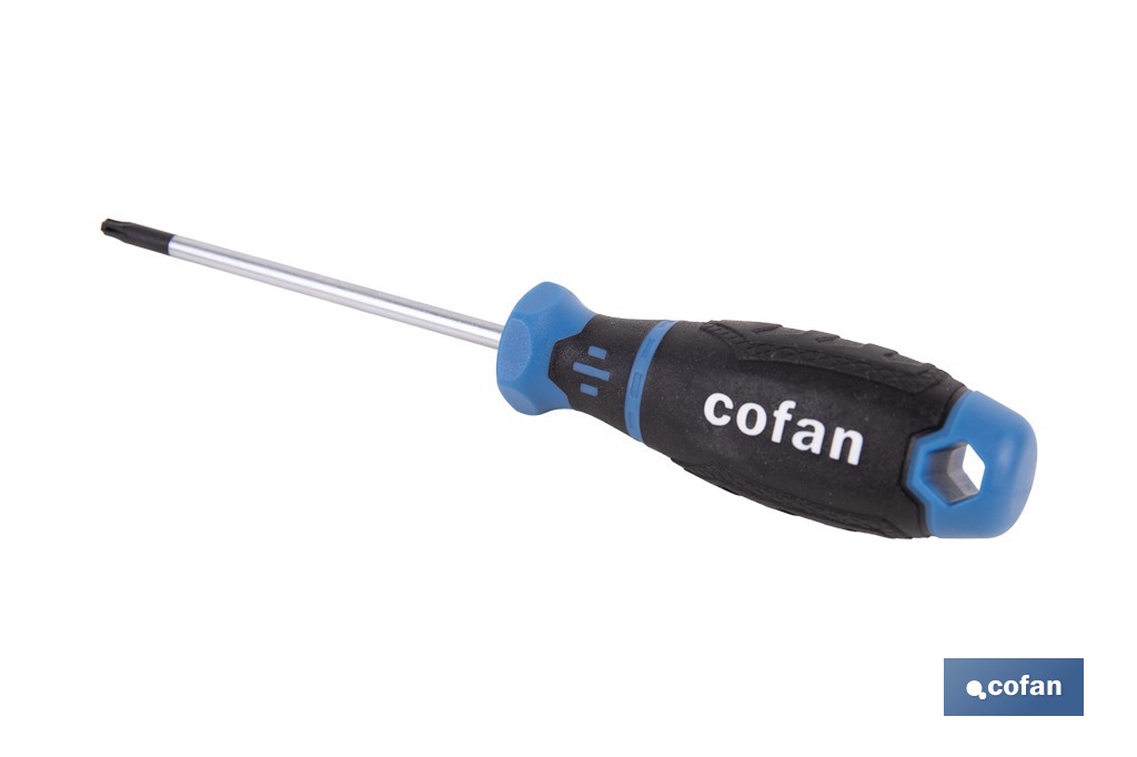 Destornillador Torx modelo DIN 50150 Gripforce | Punta magnética y mango antideslizante | Disponible en diferentes tamaños - Cofan