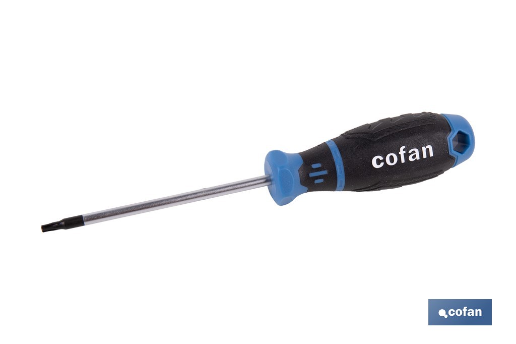 Destornillador Torx inviolable modelo Gripforce | Punta magnética y mango antideslizante | Disponible en diferentes tamaños - Cofan