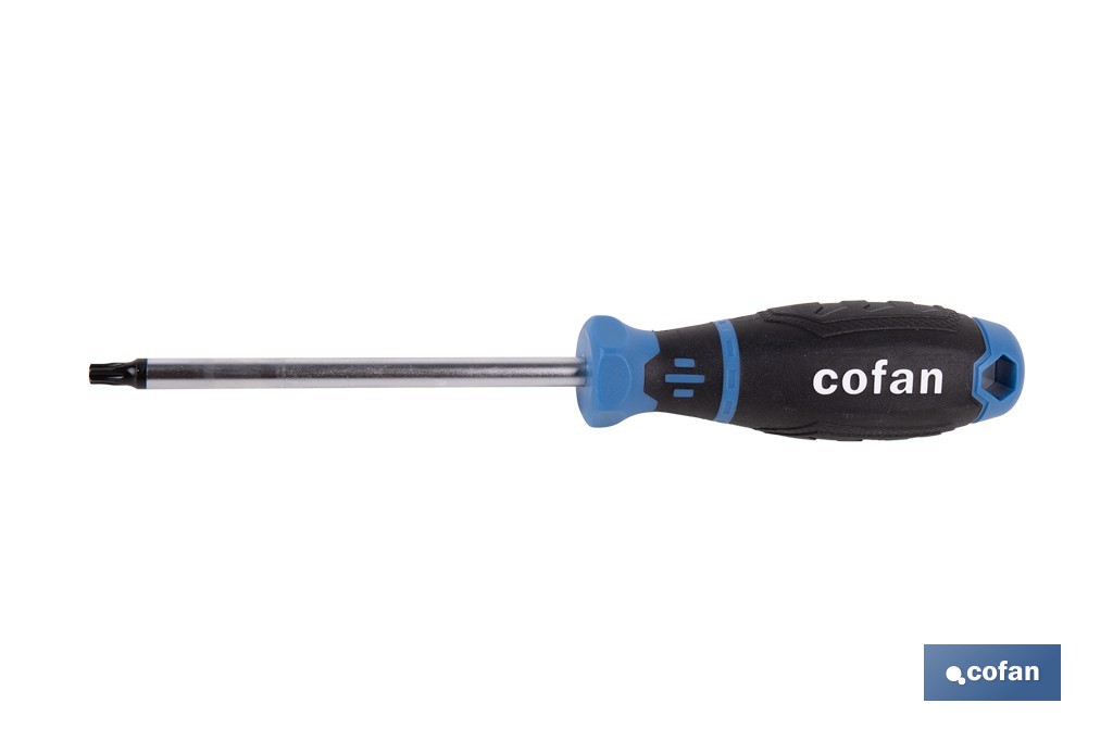 Destornillador Torx inviolable modelo Gripforce | Punta magnética y mango antideslizante | Disponible en diferentes tamaños - Cofan