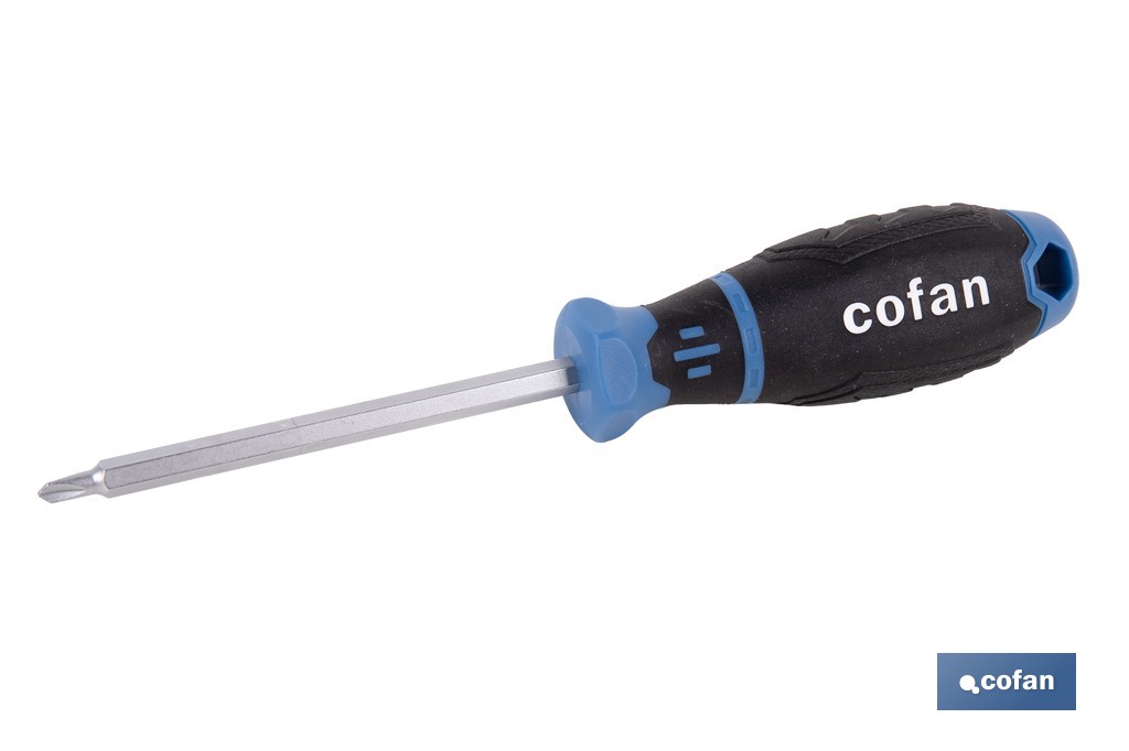 Destornillador Tri-wing modelo Gripforce | Punta magnética y mango antideslizante | Disponible en diferentes tamaños - Cofan