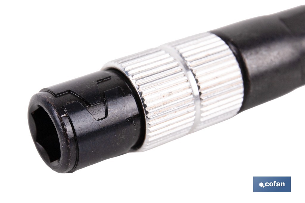 Destornillador flexible para puntas de 1/4" modelo Gripforce| Cambio rápido de puntas y mango antideslizante - Cofan