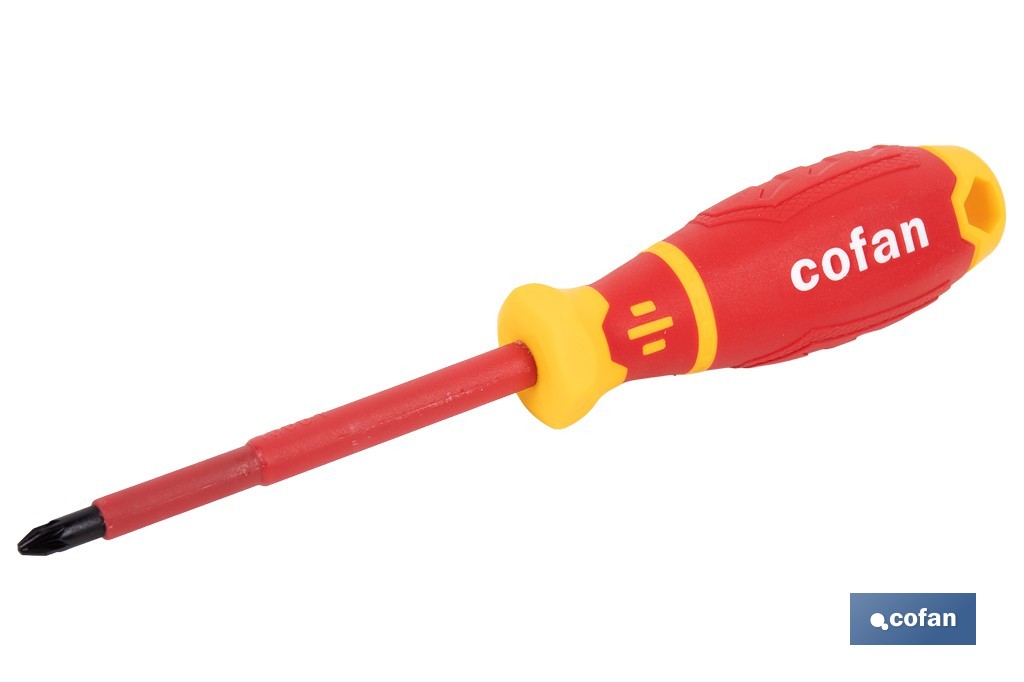 Destornillador pozidrive de electricista 1000 V aislado modelo GripForce - Cofan