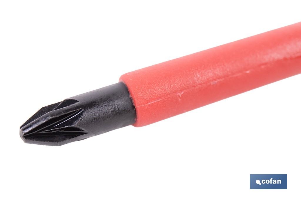 Destornillador pozidrive de electricista 1000 V aislado modelo GripForce - Cofan